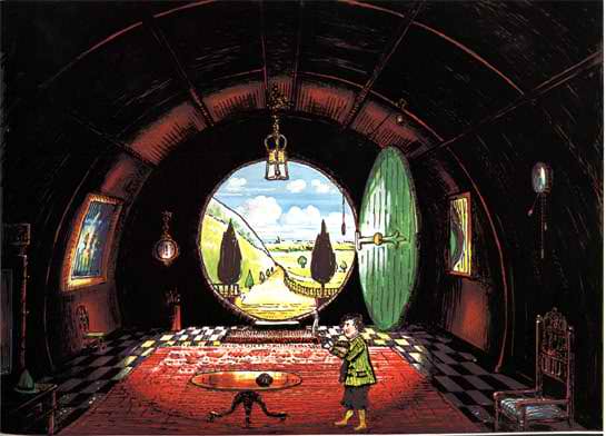 J.R.R._Tolkien_-_The_Hall_at_Bag-End_Residence_of_B._Baggins_Esquire_Colored_by_H.E._Riddett